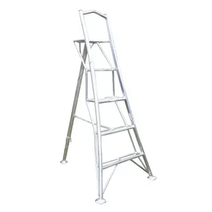 Vultur driepootladder 180 cm met platform en 1 verstelbaar been