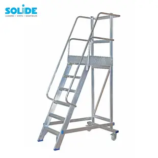 Solide escalier de rayonnage 6 marches MBT06