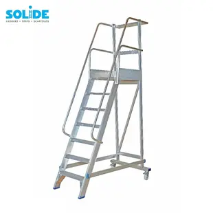 Solide escalier de rayonnage 7 marches MBT07