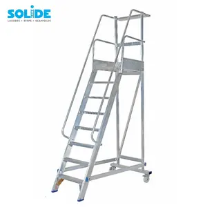 Solide escalier de rayonnage 8 marches MBT08