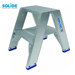 Solide double-sided step ladder 2x2 tread DT2