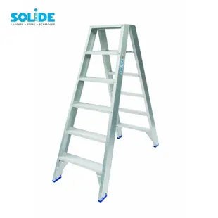 Solide dubbele trapladder 2x6 treden DT6