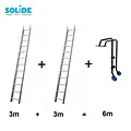 Solide Solide échelle de couvreur kit 6 m