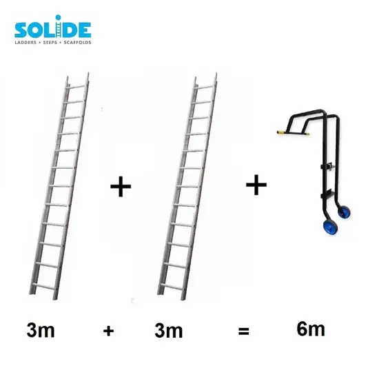 Solide Solide échelle de couvreur kit 6 m