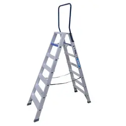 ASC 7-step double-sided stepladder with handrail DT-7