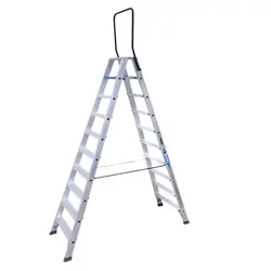 ASC 10-step double-sided stepladder with handrail DT-10