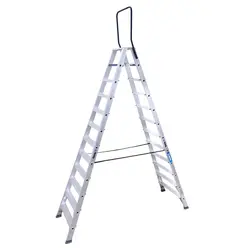 ASC 12-step double-sided stepladder with handrail DT-12