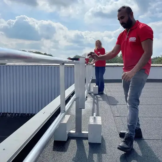 Roof Safety Systems RSS toit plat Compact 40 mètres + cadre de transport
