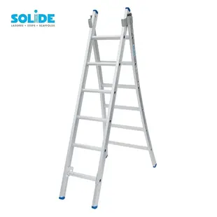Solide combination ladder 2x6 rungs C06
