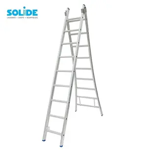 Solide omvormbare ladder 2x9 sporten