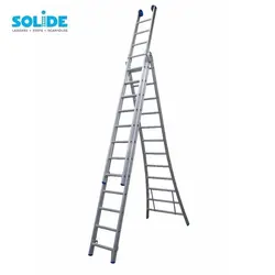 Solide combination ladder 3x12 rungs