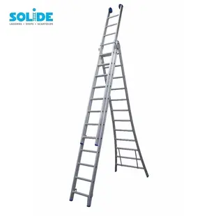 Solide combination ladder 3x12 rungs D12