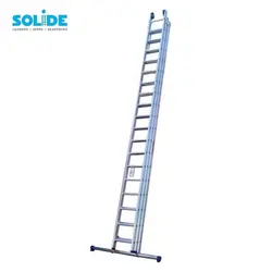 Solide extension ladder 3x16 rungs with stabilizer