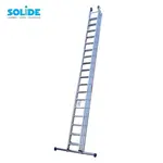 Solide Echelle droite Solide 3x18 échelons avec stabilisateur