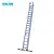 Solide Echelle droite Solide 3x18 échelons avec stabilisateur