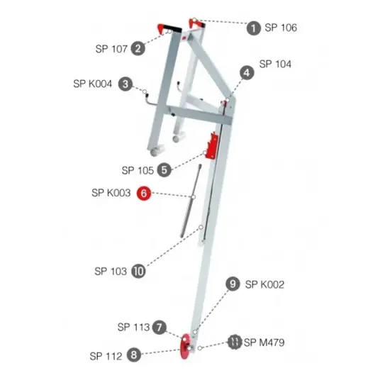 Roof Safety Systems Montant RSS toit incliné