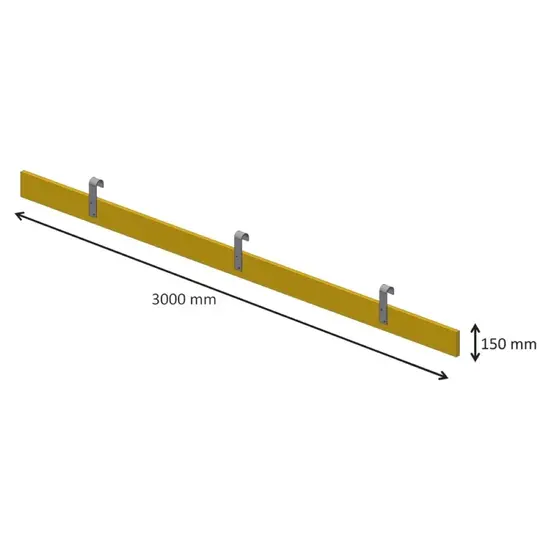 Roof Safety Systems Plinthe 3 m RSS toit incliné