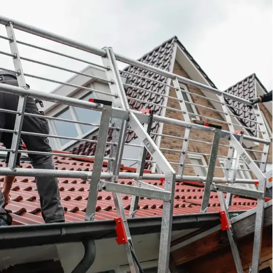 Roof Safety Systems RSS protection de bord de toit 18 mètres | Sécurité antichute EN 13374 Classe C