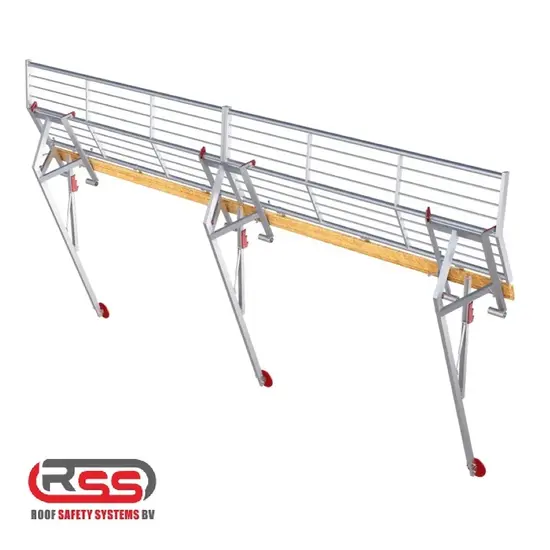 Roof Safety Systems RSS protection de bord de toit 24 mètres | Sécurité antichute EN 13374 Classe C