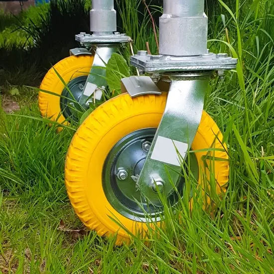 Roues d'échafaudage de jardin ensemble | Roues d'échafaudage pour sols meubles