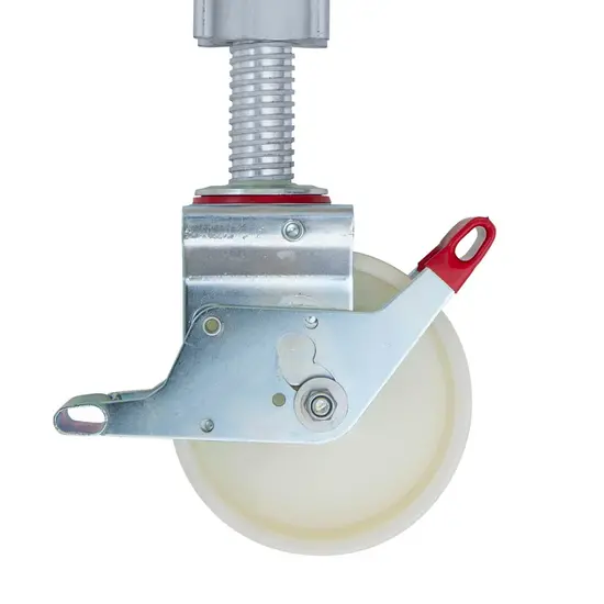 Euroscaffold Roue d'échafaudage 200 mm réglable 800 Kg nylon