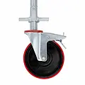 Euroscaffold Roue d'échafaudage 200 mm avec socle en acier polyamide