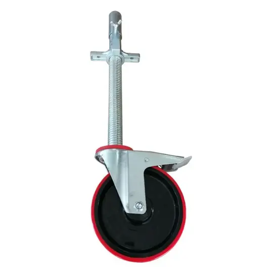 Euroscaffold Roue d'échafaudage 200 mm avec socle en acier polyamide