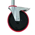 Euroscaffold Roue d'échafaudage 200 mm avec socle en acier polyamide