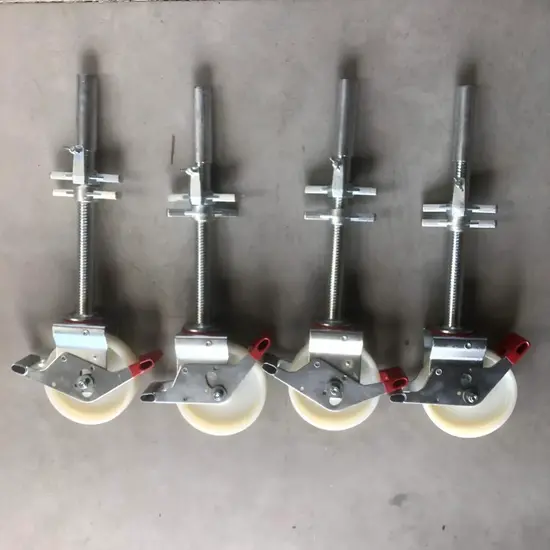 Euroscaffold Scaffolding castor 200 mm with steel spindle 500 Kg nylon