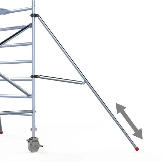 Stabilisateur télescopique pour échafaudage 200 cm | Universel 50 mm