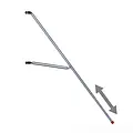 Stabilisateur télescopique pour échafaudage 200 cm | Universel 50 mm