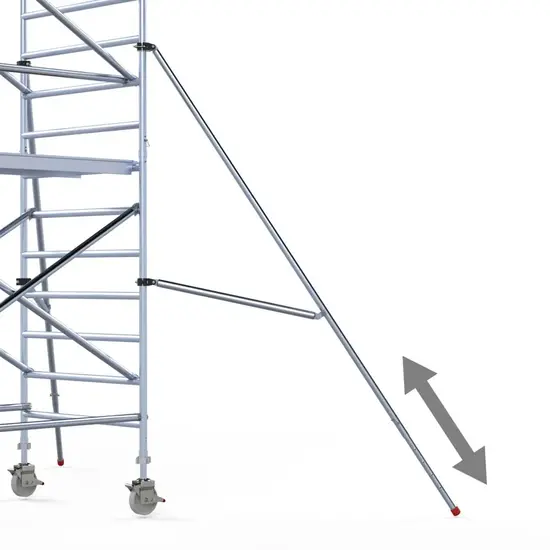 Stabilisateur télescopique pour échafaudage 300 cm | Universel 50 mm
