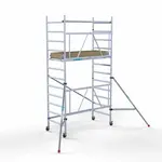 Euroscaffold Euroscaffold folding scaffold 90x190 working height 4,7 m + 2 outriggers