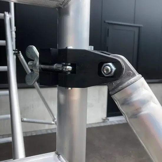 Euroscaffold Echafaudage pliable Euroscaffold hauteur travail 4,7 m avec stabilisateurs