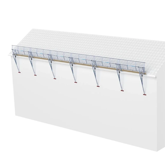 Euroscaffold SGS Edge fall protection sloping roof 18 meters
