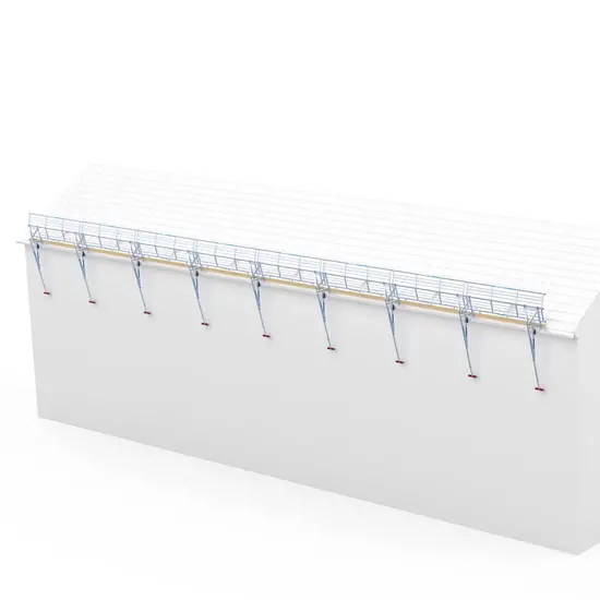 Euroscaffold SGS Edge fall protection sloping roof 24 meters
