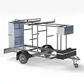 Euroscaffold Scaffolding lockable trailer 305