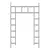 ASC ASC Scaffolding pass-through frame 135-28-8 middle