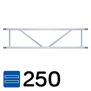 Scaffolding double horizontal brace 250 cm