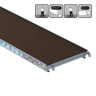 Rolsteiger platform 190 cm zonder luik