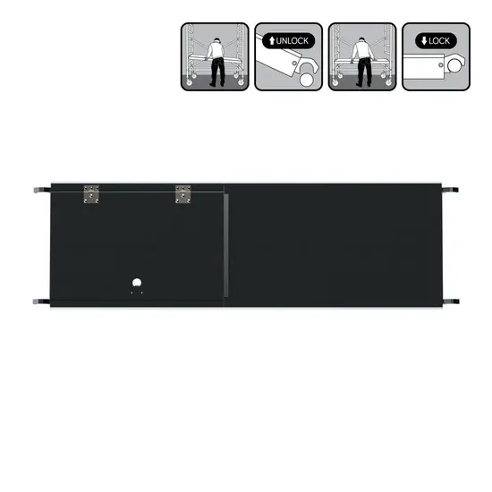 Euroscaffold EuroScaffold plate-forme d'échafaudage 190 cm avec trappe d'accès