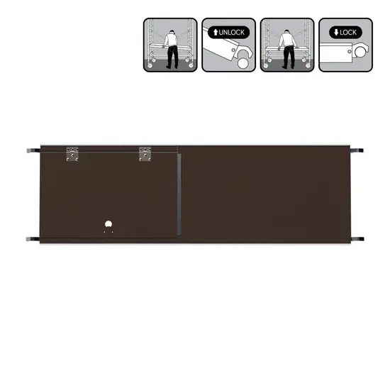 Euroscaffold EuroScaffold plate-forme d'échafaudage 190 cm avec trappe d'accès