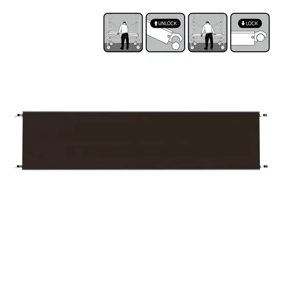 Euroscaffold EuroScaffold plate-forme d'échafaudage 250 cm sans trappe d'accès