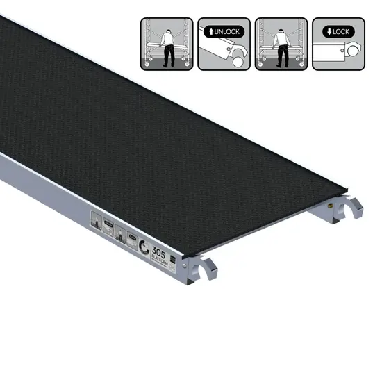 Euroscaffold EuroScaffold mobile scaffold platform 305 cm closed