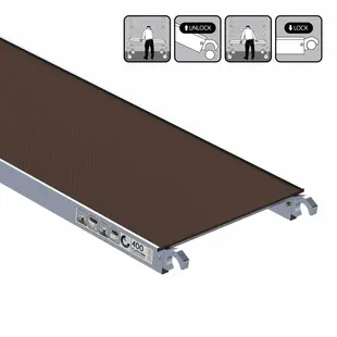 EuroScaffold rolsteiger platform 400 cm zonder luik