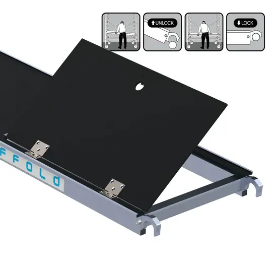 Euroscaffold EuroScaffold rolsteiger platform 400 cm met luik