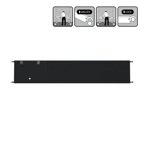 Euroscaffold EuroScaffold plate-forme d'échafaudage 400 cm avec trappe d'accès