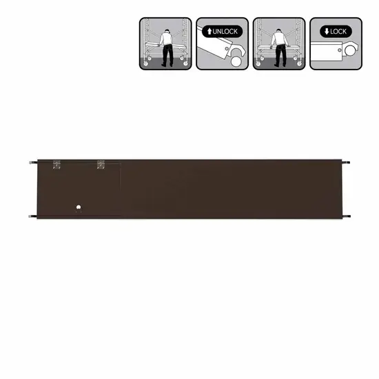 Euroscaffold EuroScaffold plate-forme d'échafaudage 400 cm avec trappe d'accès