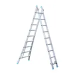 Eurostairs SuperPro 2 section combination ladder 2x9 rungs
