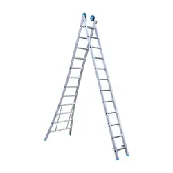 Eurostairs 2 section combination ladder 2x12 rungs
